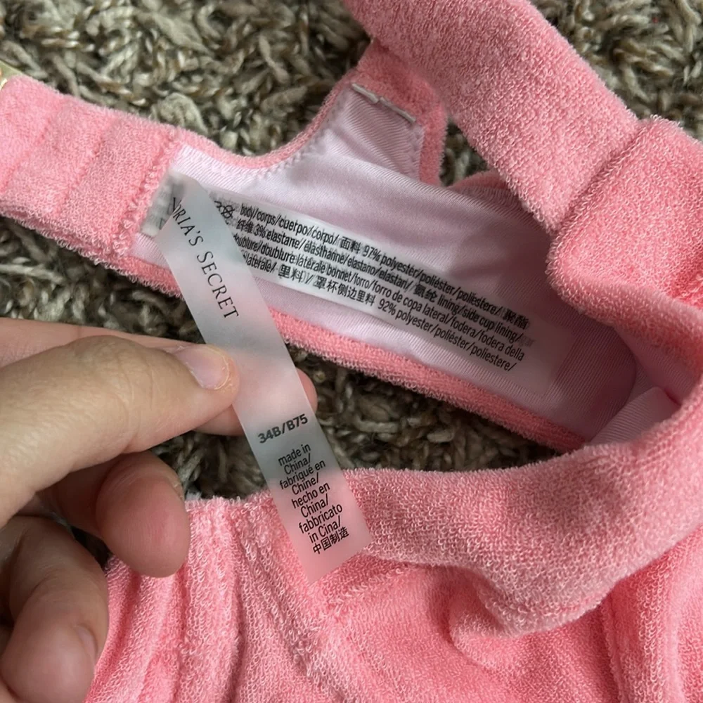 Victorias Secret 34B Pink Essential Wicked Push Up Bikini Top
